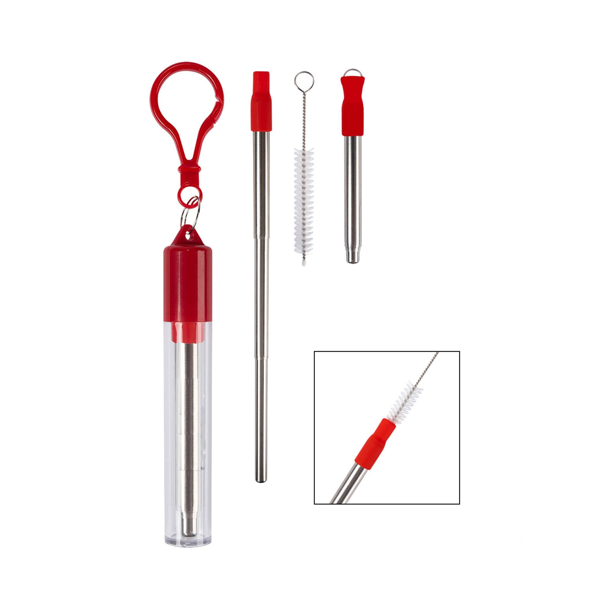 Collapsible Stainless Steel Straws Kit (Q109811)