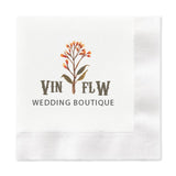 Full Color 3 Ply Premium Coined Beverage Napkins Imprinted with Logo (Q111022)