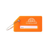 Silicone Luggage Tag - Vibrant Orange Imprinted with Logo (Q113022)