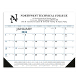 Red & Black Desk Pad With Vinyl Corner Calendar Imprinted with Logo (Q114722)