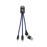 3-In-1 Braided Charging Buddy 2.0 Imprinted with Logo (Q115122)