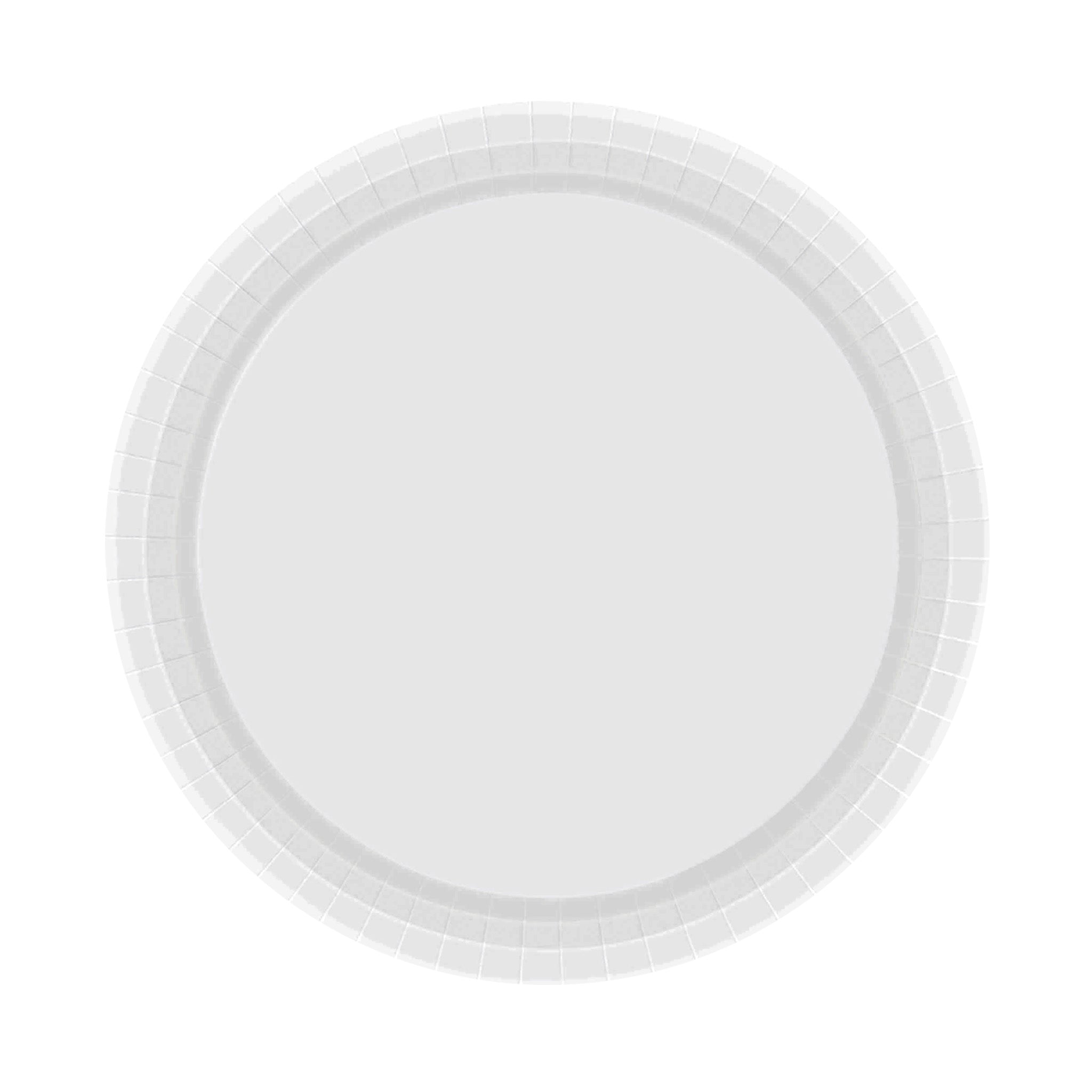 7 Inch White and Colored Paper Plates (Q117332)