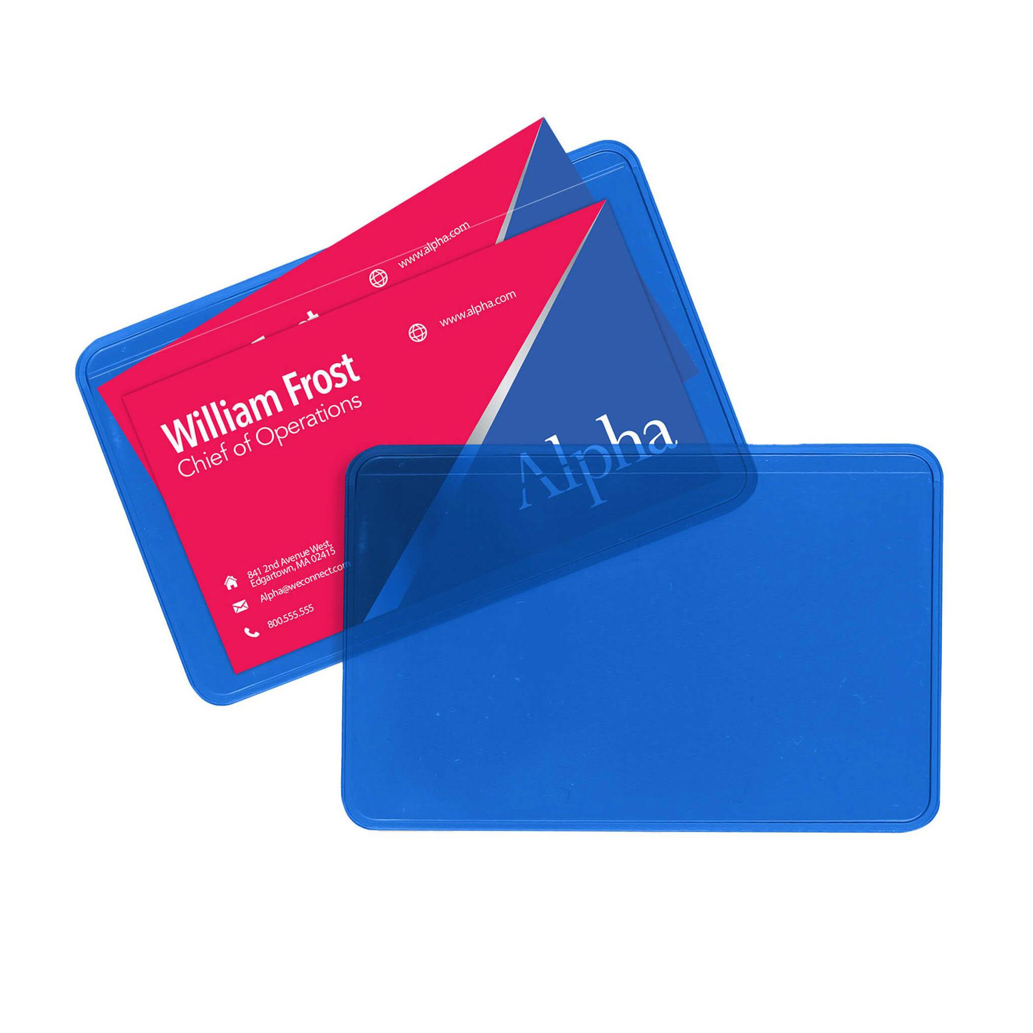 Translucent Vinyl Single Panel Business Card Cases (Q118222)