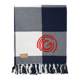 Field & Co. 100% Organic Cotton Check Throw Blank Imprinted with Logo (Q124422)