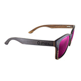 Dual Tone Wood Sunglasses With Polarized Or Mirror Lens Imprinted with Logo (Q127822)