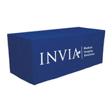 8-ft. to 6-ft. Convertible Table Cover Front Print - Stock Fabric Color Imprinted with Logo (Q129022)