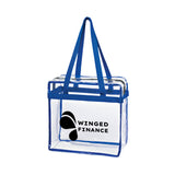 Clear EVA Tote Bag With Zipper Imprinted with Logo (Q136122)