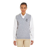 Harriton Ladies' Pilbloc™ V-Neck Sweater Vest Imprinted with Logo (Q138922)