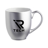 16 Oz. Metallic Color Bistro Coffee Mugs Imprinted with Logo (Q139222)