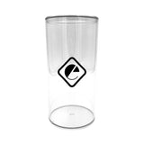 4.5 W x 8.5 H Inch Clear Plastic Cylinder Imprinted with Logo (Q149122)