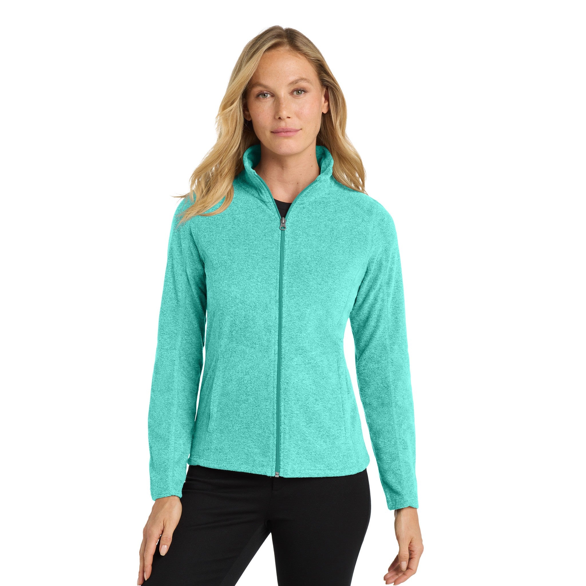 Port Authority® Women's Heather Microfleece Full-Zip Jacket (Q179122)