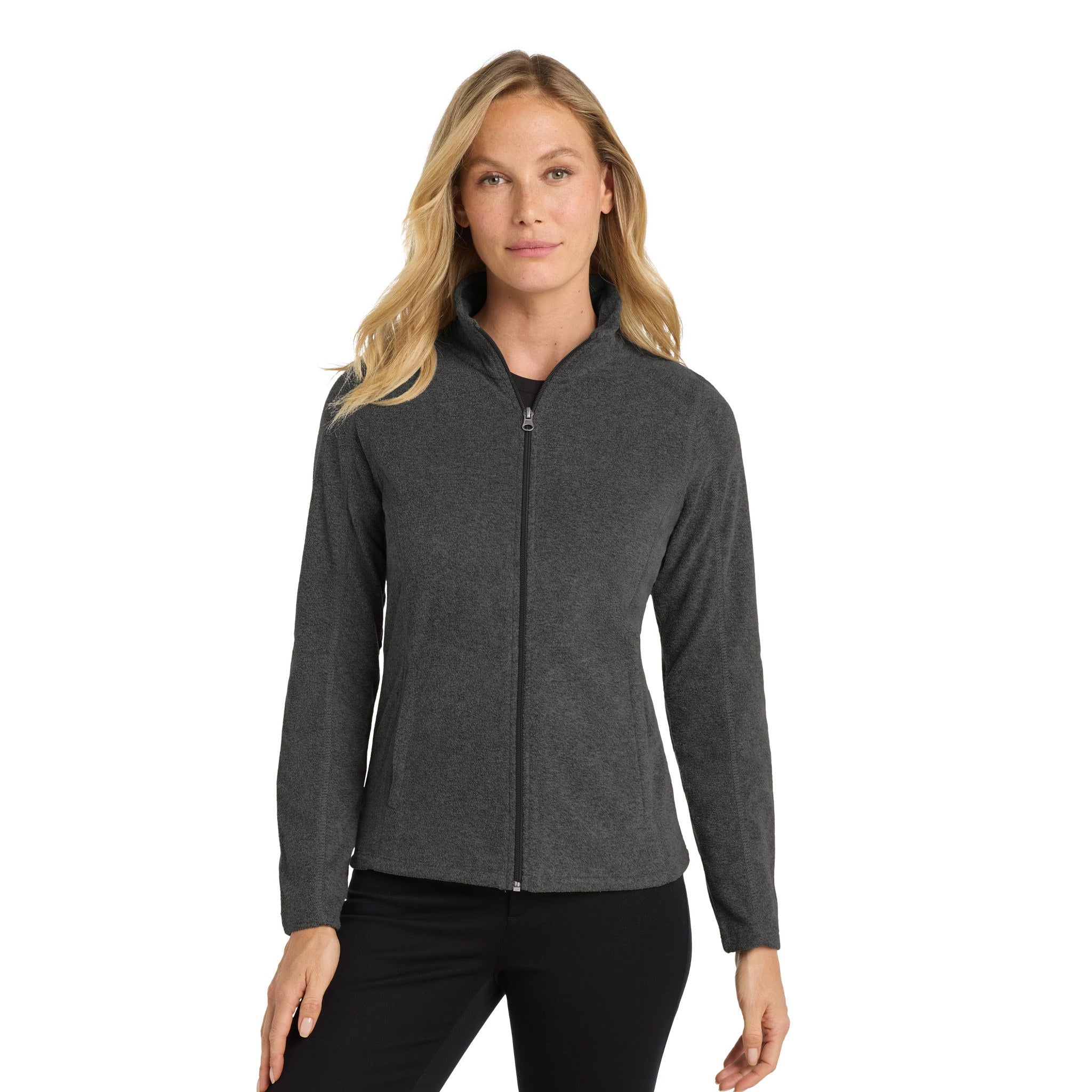 Port Authority® Women's Heather Microfleece Full-Zip Jacket (Q179122)