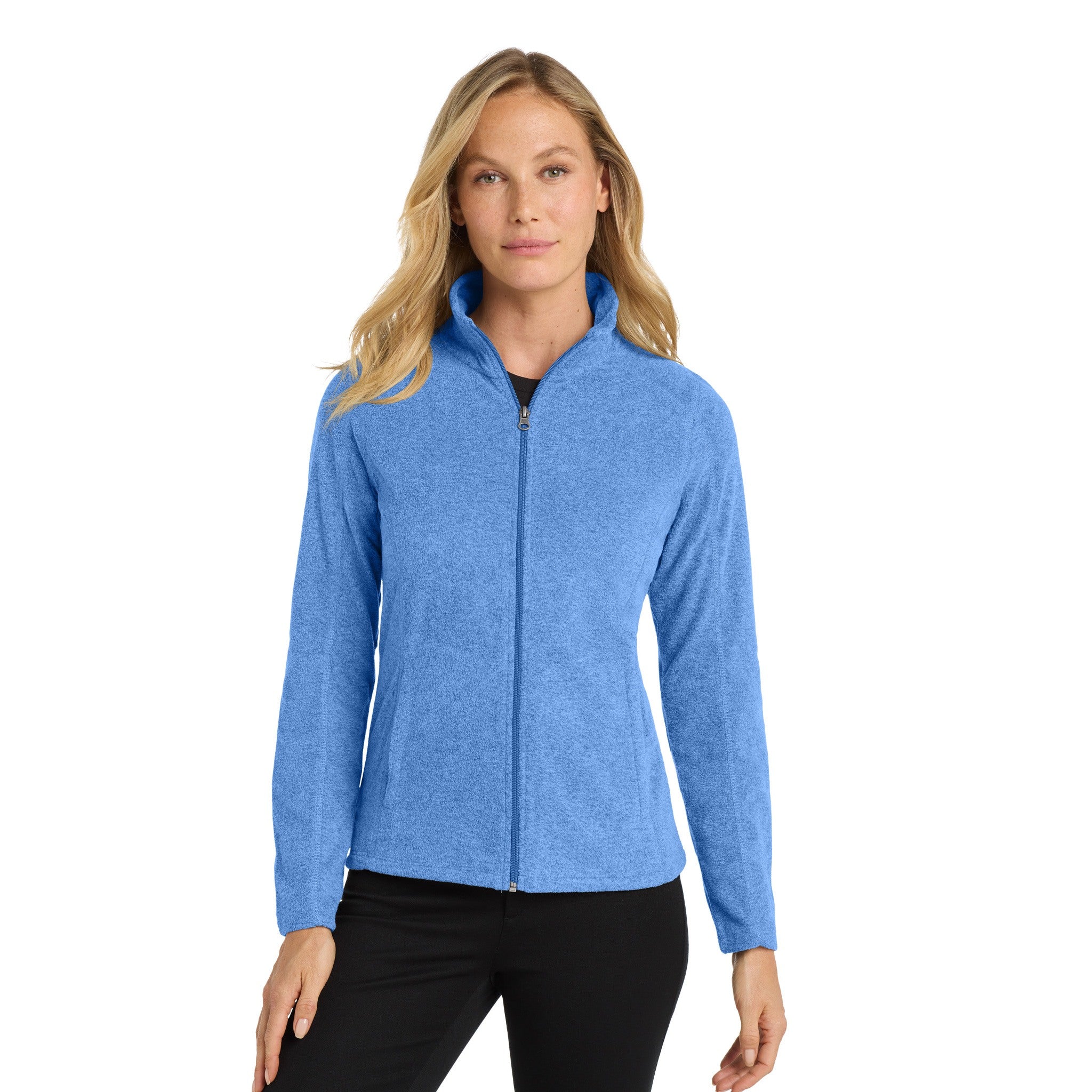 Port Authority® Women's Heather Microfleece Full-Zip Jacket (Q179122)