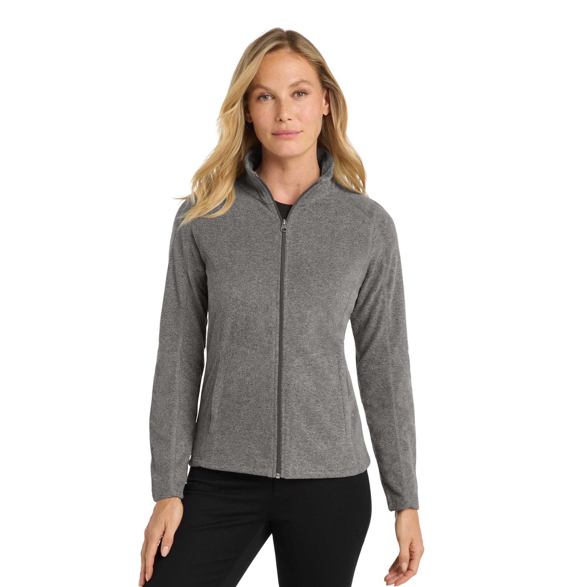Port Authority® Women's Heather Microfleece Full-Zip Jacket (Q179122)