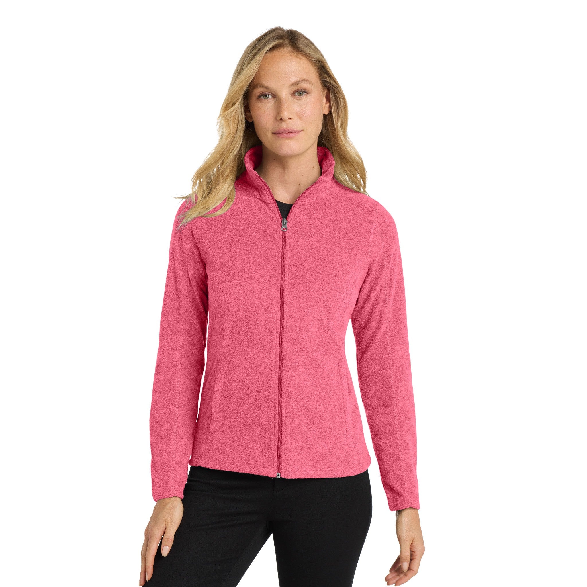 Port Authority® Women's Heather Microfleece Full-Zip Jacket (Q179122)
