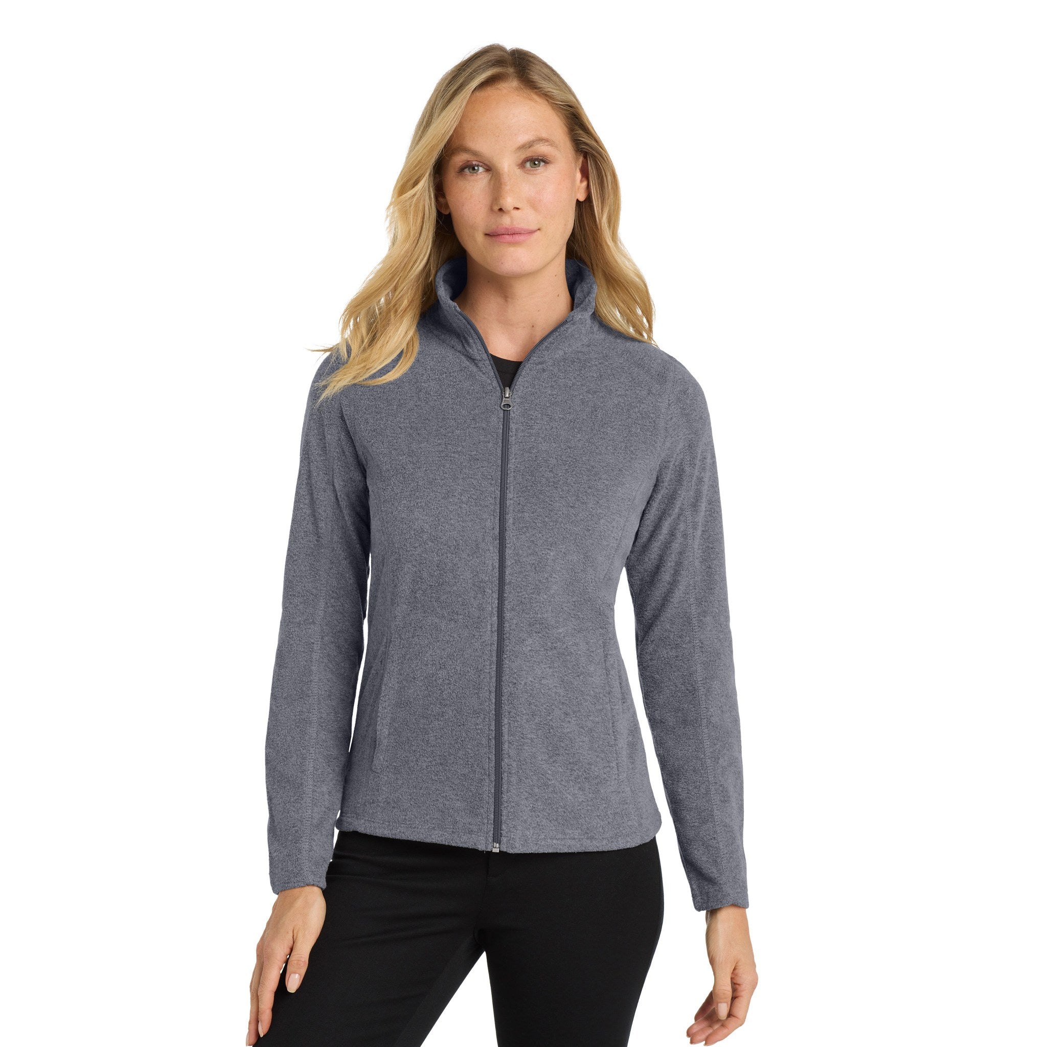 Port Authority® Women's Heather Microfleece Full-Zip Jacket (Q179122)