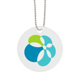 Acrylic Charm With Chain - Circle Imprinted with Logo (Q181122)