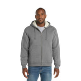 CornerStone® Heavyweight Sherpa-Lined Hooded Fleece Jacket Imprinted with Logo (Q183332)