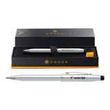 Cross® Century II Lustrous Chrome Pen - Full Color Digital Imprinted with Logo (Q186022)