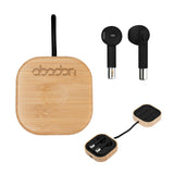 Bamboo Wireless Earbuds & Watch Charger Imprinted with Logo (Q197122)