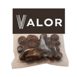 Candy Bag With Header Card Chocolate Covered Raisins (L) Imprinted with Logo (Q201122)