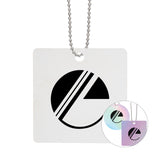 Acrylic Charm With Chain - Custom Shape 4 Inch Imprinted with Logo (Q202222)