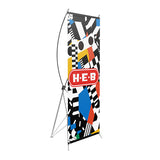 32 x 72 Inch Tripod X Banner Imprinted with Logo (Q203922)