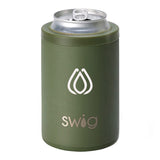 12 Oz. Swig Combo Can And Bottle Cooler - Olive Imprinted with Logo (Q220522)