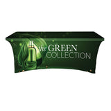 6 Ft. DisplaySplash RPET Stretch Open Back Table Cover Imprinted with Logo (Q224022)