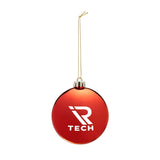 Chrome Round Disk Ornament Imprinted with Logo (Q241022)