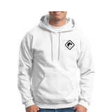 Gildan® Adult Heavy Blend™ Hooded Sweatshirt - White Imprinted with Logo (Q242711)