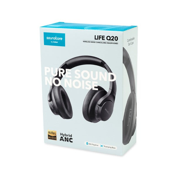 anker soundcore life q20シルバー箱無し Anker® Soundcore Life Q20 Wireless Noise Cancelling Headphone