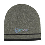Knit Beanie With Double Stripe  Imprinted with Logo (Q247476)