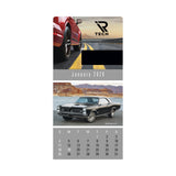 4C Press-N-Stick Header Cruisin’ Cars Calendar (13-Month) Imprinted with Logo (Q259122)