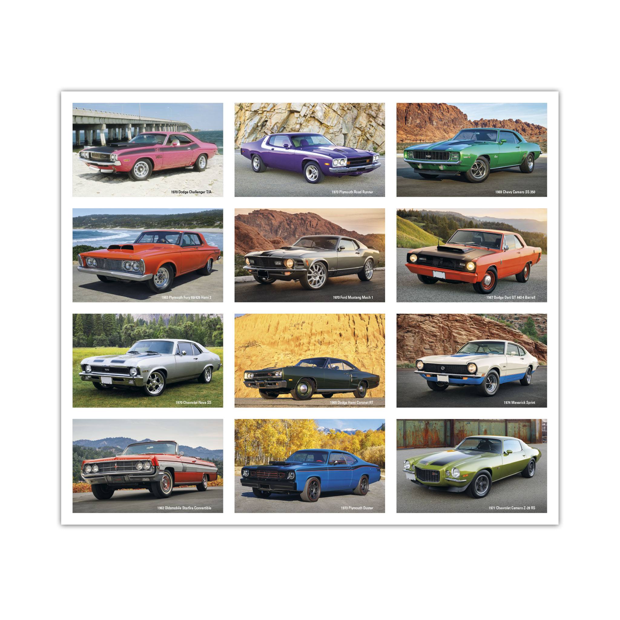4C Press-N-Stick Header Cruisin’ Cars Calendar (13-Month) (Q259122)