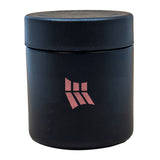 3 Oz. Black Glass Jar Imprinted with Logo (Q261822)