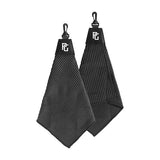 Tri-Fold Waffle Towel With Clip Imprinted with Logo (Q262122)