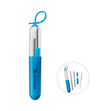 Paloma 5-Piece Stainless Steel Straw Set Imprinted with Logo (Q270111)