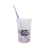 22 oz. Rainbow Confetti Mood Cup Set Imprinted with Logo (Q271111)