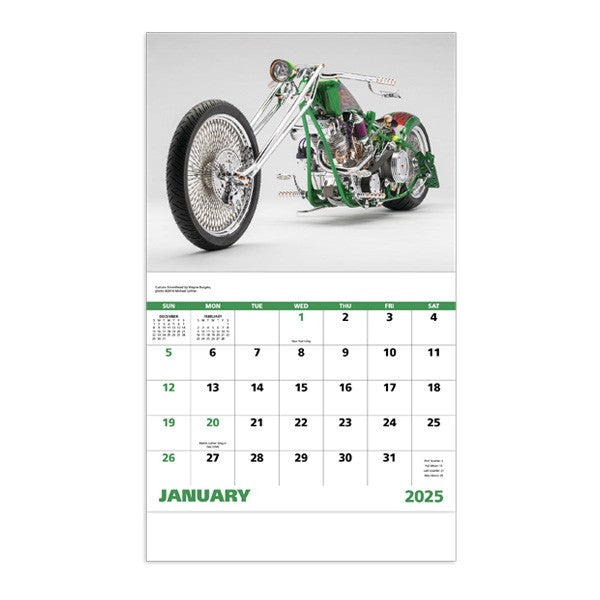 Custom Motorcycles Calendar (Q275722) Wall Calendars with Logo