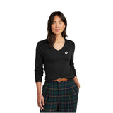 Brooks Brothers ® Women’s Washable Merino V-Neck Sweater Imprinted with Logo (Q277922)
