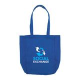 Colored Canvas Tote Bag Imprinted with Logo (Q283311)