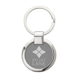 Aluminum Round Keyring with Split Ring Imprinted with Logo (Q284311)