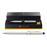 Cross® Century II Lustrous Chrome Pen - Laser Engrave Imprinted with Logo (Q286022)