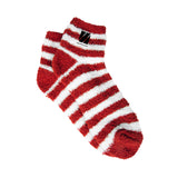 Fuzzy Stripe Socks Imprinted with Logo (Q301922)