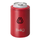 12 Oz. Swig Combo Can And Bottle Cooler - Crimson Imprinted with Logo (Q310522)