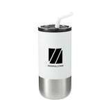 16 Oz. Lagom Tumbler With SS Straw Imprinted with Logo (Q312322)