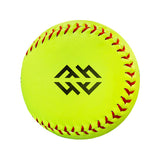 ChamPro Optic Yellow Synthetic Leather Softball Imprinted with Logo (Q318822)