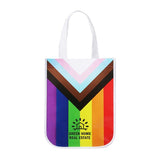Progress Pride Laminated Fashion Tote Bag Imprinted with Logo (Q320022)