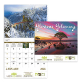 Glorious Getaways - Stapled Calendar Imprinted with Logo (Q324722)